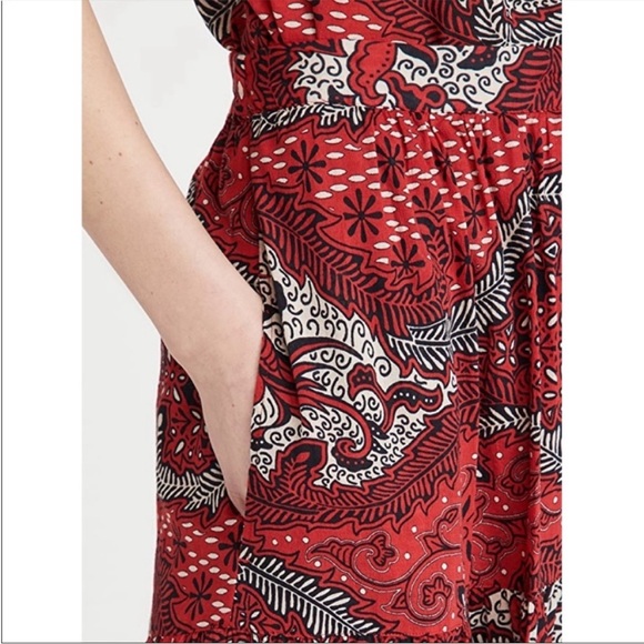 Xirena Iris Midi Skirt in Fire Red size Medium Casual Boho Chic - Picture 2 of 6